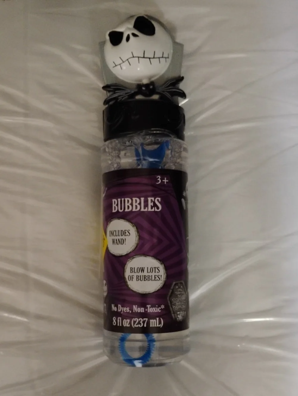 Disney Purple Bubbles Bottle with Jack Skellington Wand
